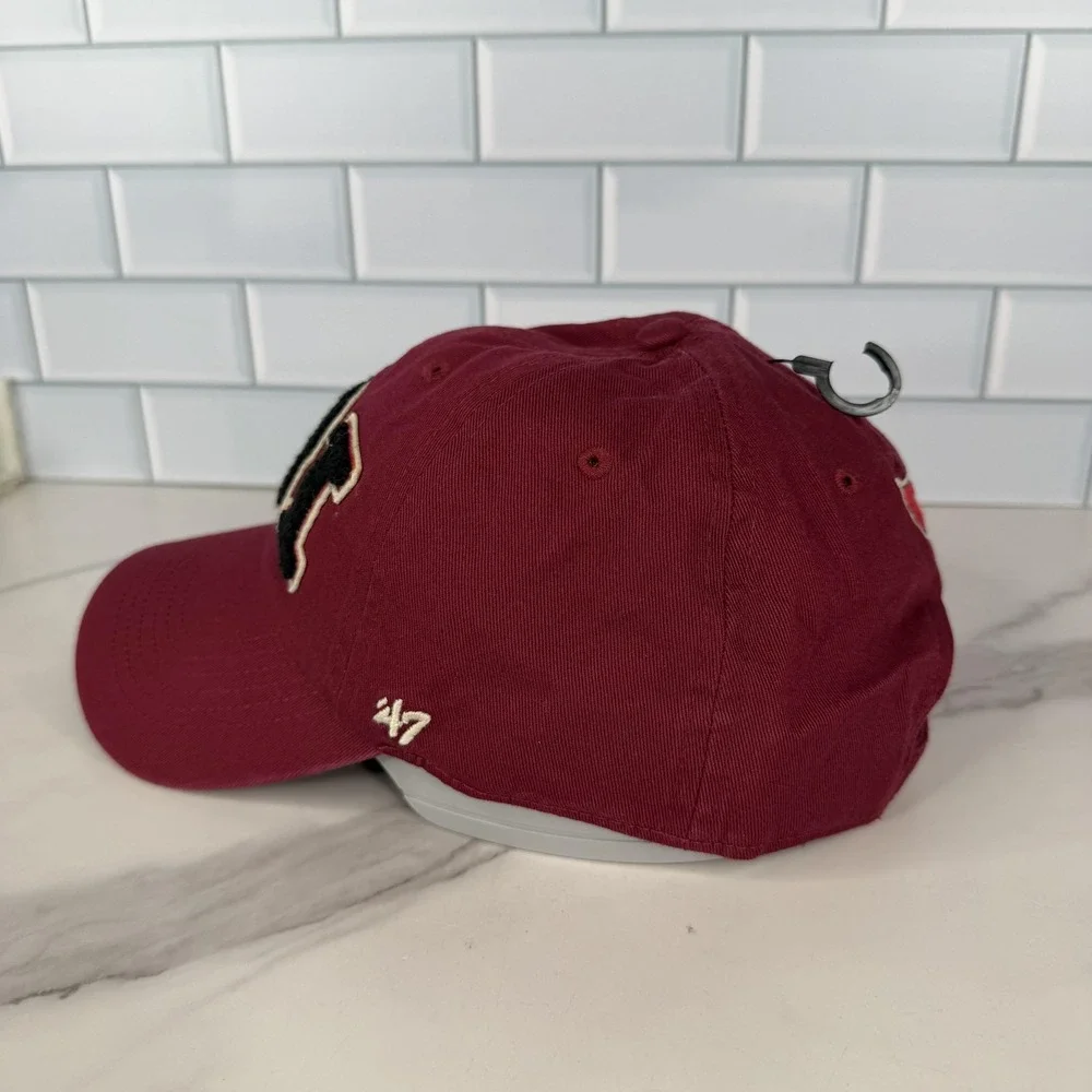 Arizona Cardinals Hat Cap Strap Back Womens One Size Red Football 47 Clean Up